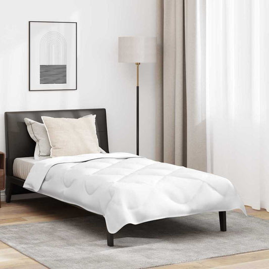 Winter Duvet Set with Pillow 2 pcs White 155 x 220 cm Microfiber