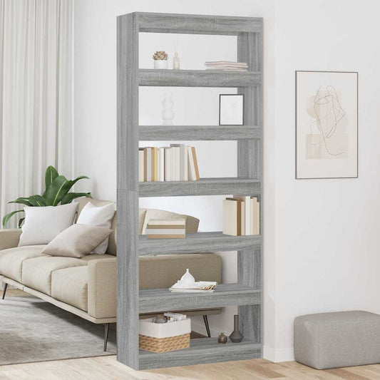 Bookcase Grey sonoma 80 x 30 x 198 cm Engineered wood