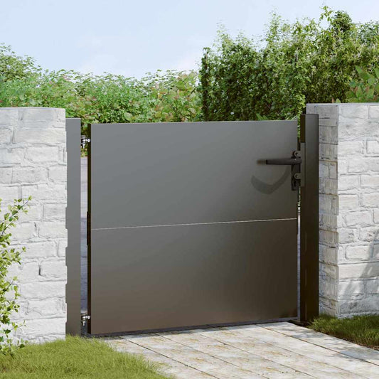 Garden Gate Black 105 x 100 cm Powder-coated steel