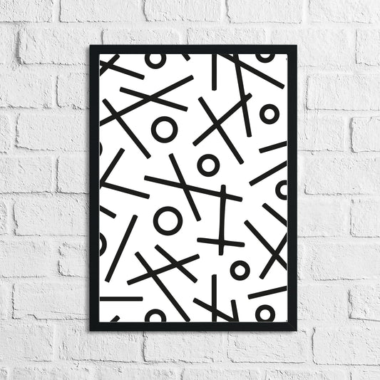 Abstract 3 Simple Line Bedroom Home Wall Decor Print-0