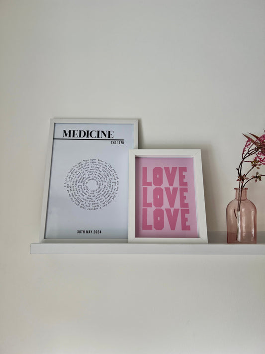 Love Love Love NEW Valentine's Day Home Wall Decor Print-0