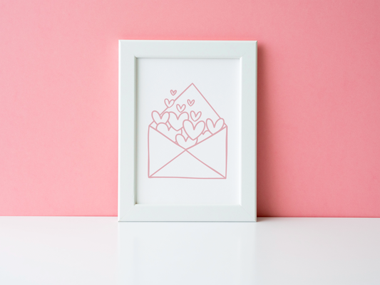 Love Letter Valentine's Day Home Wall Decor Print-0