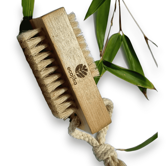 Natural Wooden Nail Brush | Sustainable Bamboo Nail Brush with Natural Bristles-0