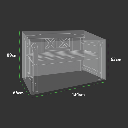Premium 1.2m(4ft) 2 Seater Bench Cover - 134 X 66 X 63/89 (H) cm-1