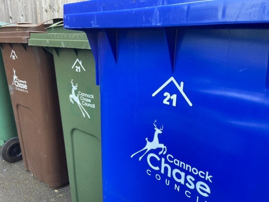 Wheelie Bin Caddy Recycle Home Decor Rooftop House Number Sticker Label-0