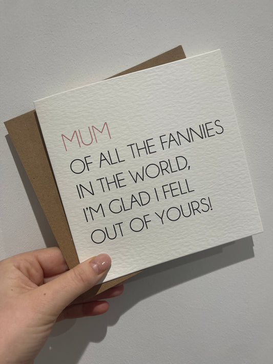 Mum Of All The Mothers Day Cute Funny Humorous Hammered Card & Envelope-0
