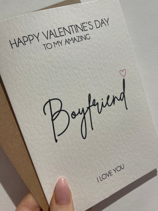 Happy Valentines Girlfriend OR Boyfriend Valentines Day Funny Humorous Hammered Card & Envelope-0