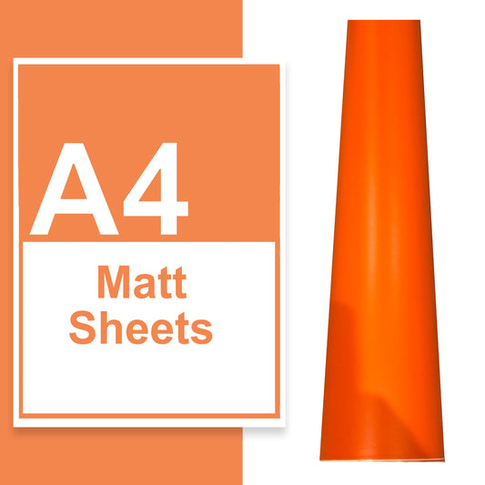 A4 A3 A2 Matte Vinyl Sheets Orange-0