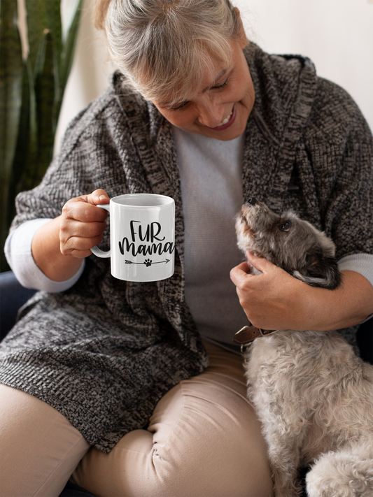 Fur Mama Dog Mom Mug-1