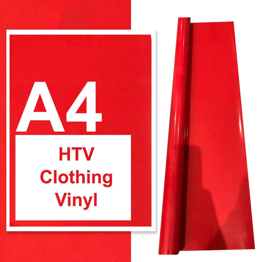 A4 A3 A2 Iron On Vinyl Sheets Red-0