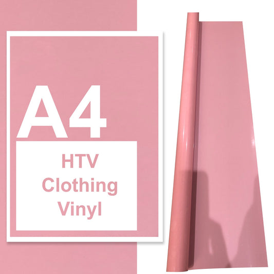 A4 A3 A2 Iron On Vinyl Sheets Soft Pink-0