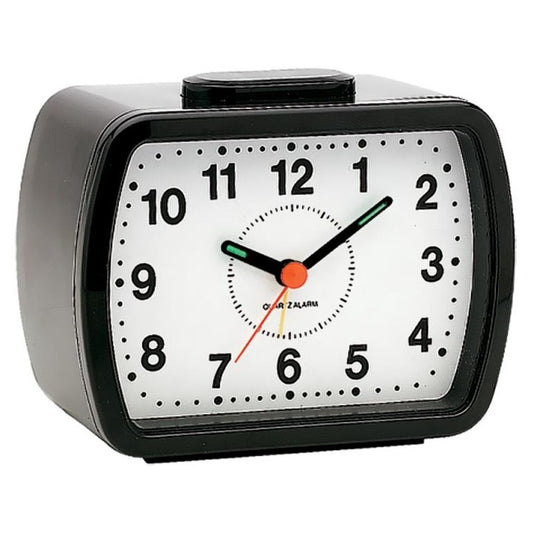 Champion Bell Alarm Clock Bold Arabic Numbers Dial Black Casing