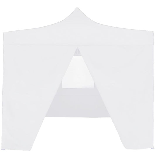 Professional Folding Party Tent with 4 Sidewalls 3x3 m Steel White