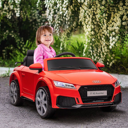Homcom Kids Licensed Audi TT Ride-On Car 12V Battery w/ Remote Suspension Headlights and MP3 Player 2.5-5km/h Red