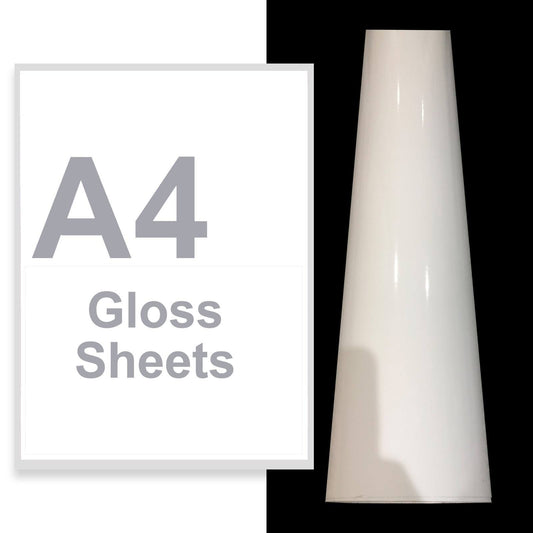 A4 A3 A2 Gloss Vinyl Sheets White-0