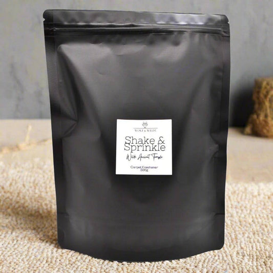 Wilde Ancient Temple Scented Shake & Sprinkle. Strong Carpet Freshener. 500g | Vegan Friendly | Cruelty Free | Handmade In UK | Highly Scented | Carpet Cleaner-0