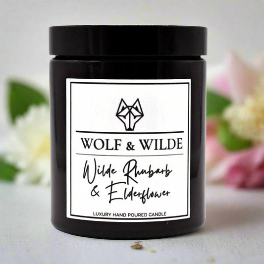 Wilde Rhubarb & Elderflower Luxury Handmade Scented Candle-0