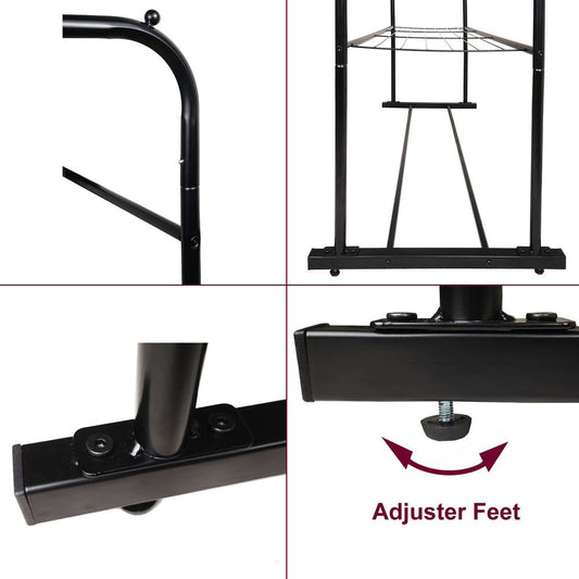 Double Clothes Rail in Black